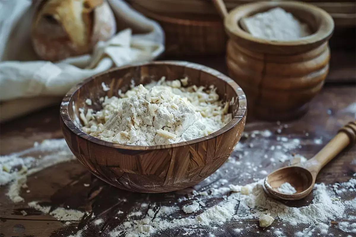 Sourdough discard in a bowl, showing its texture and consistency