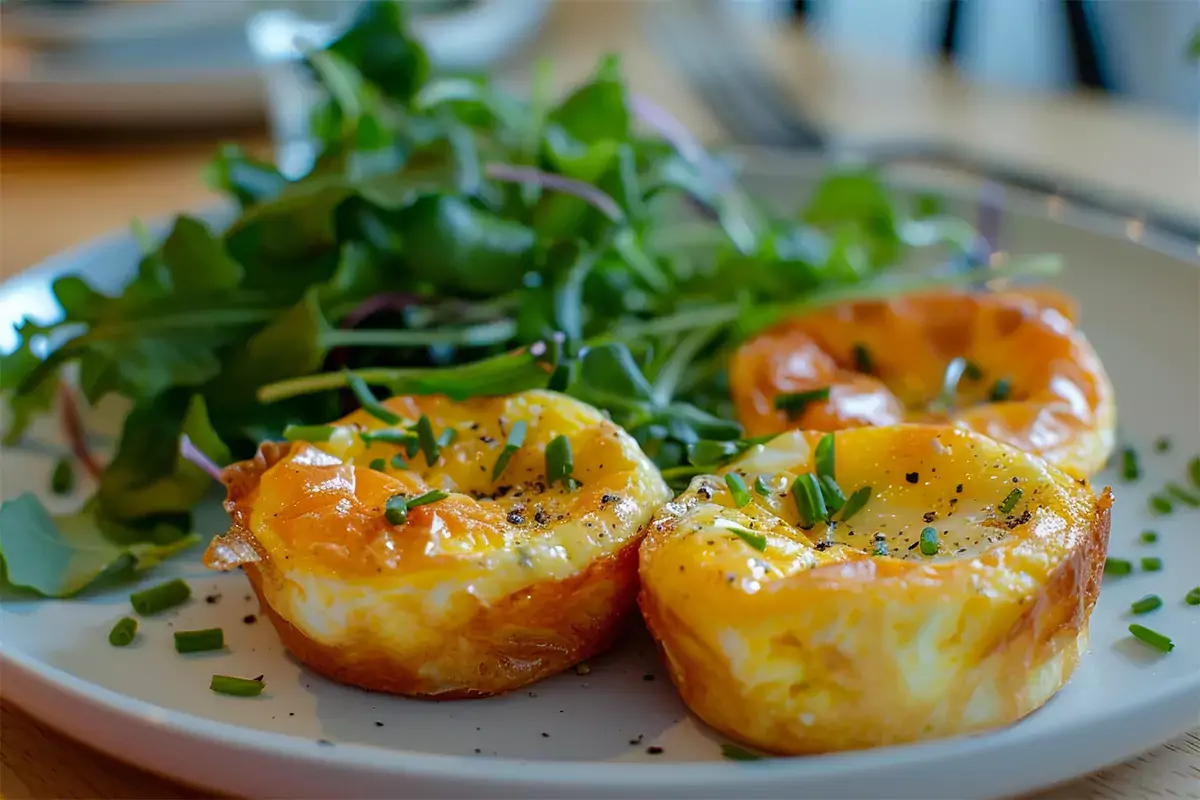 Homemade Starbucks-style egg bites with bacon and Gruyère cheese.